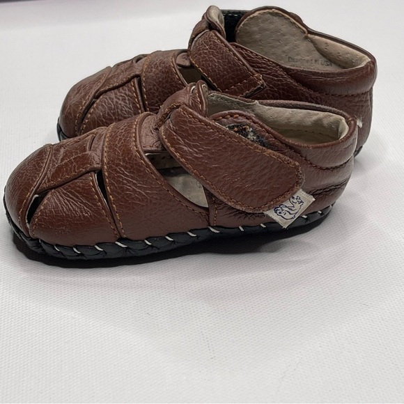 PediPed Baby Shoes Originals Harvey Leather Fisherman Sandal Brown - Picture 4 of 14